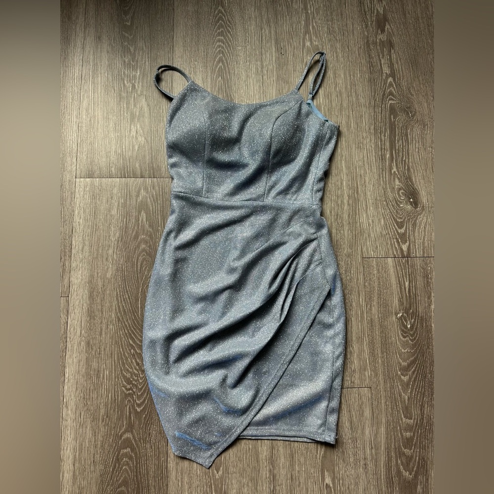 Crystal Sky Elegant Light Blue Glitter Women's Dress XS